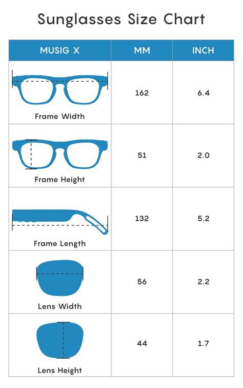 Louis Vuitton sunglasses size chart